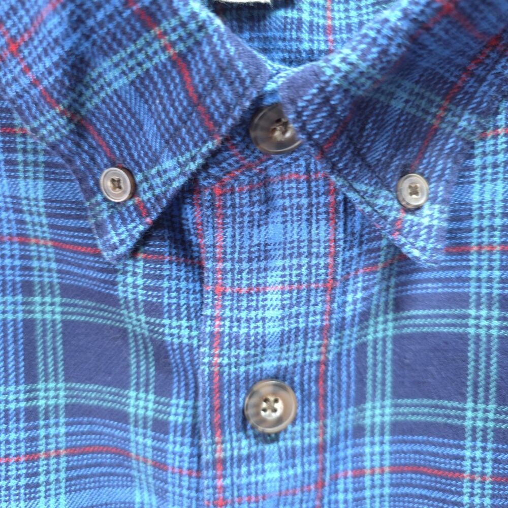Duluth Trading Lumberjack Flannel Shirt Mens 2XLT Vibrant Blue Plaid Lumberjack